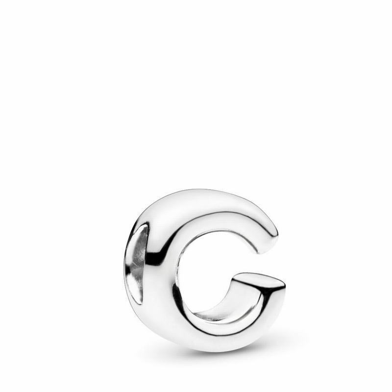 Pandora Letter C Charm - Sterling Silver - Canada | VI5418VB